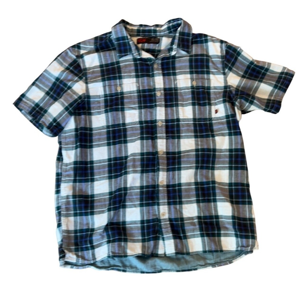 Mountain Hardwear short sleeve plaid button down shirt size XL